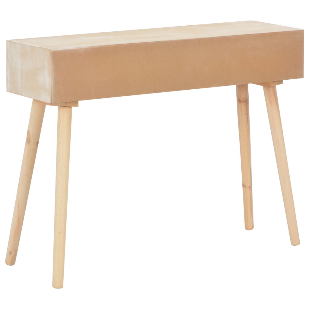 vidaXL Wandtafel met 3 lades 100x30x73 massief grenenhout
