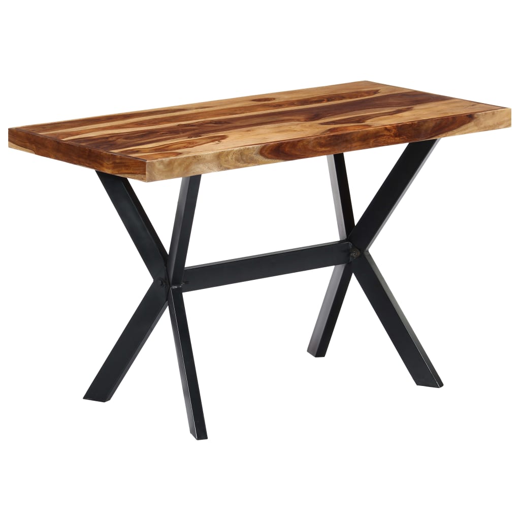 vidaXL Dining Table 180 cm Solid Reclaimed Wood and Steel Cross Legs