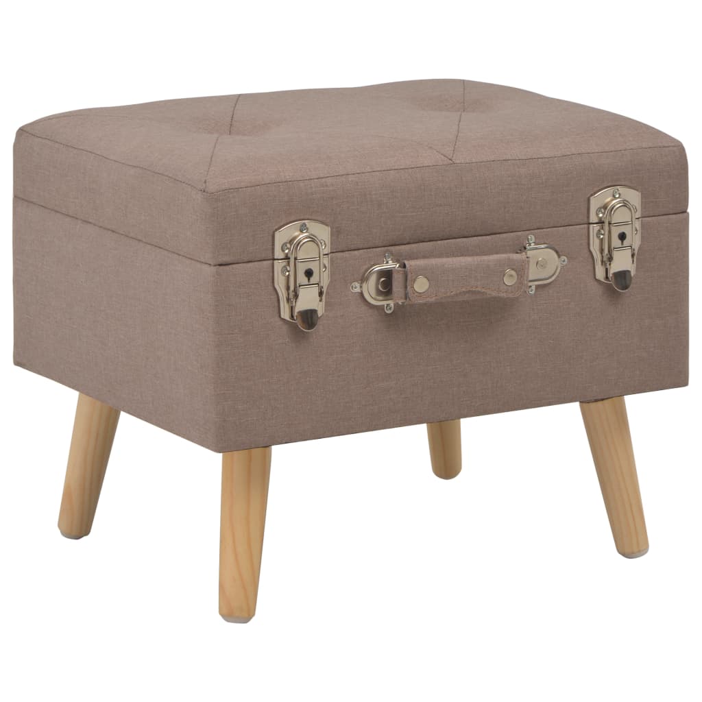 vidaXL Storage Stool 40 cm fabric beige