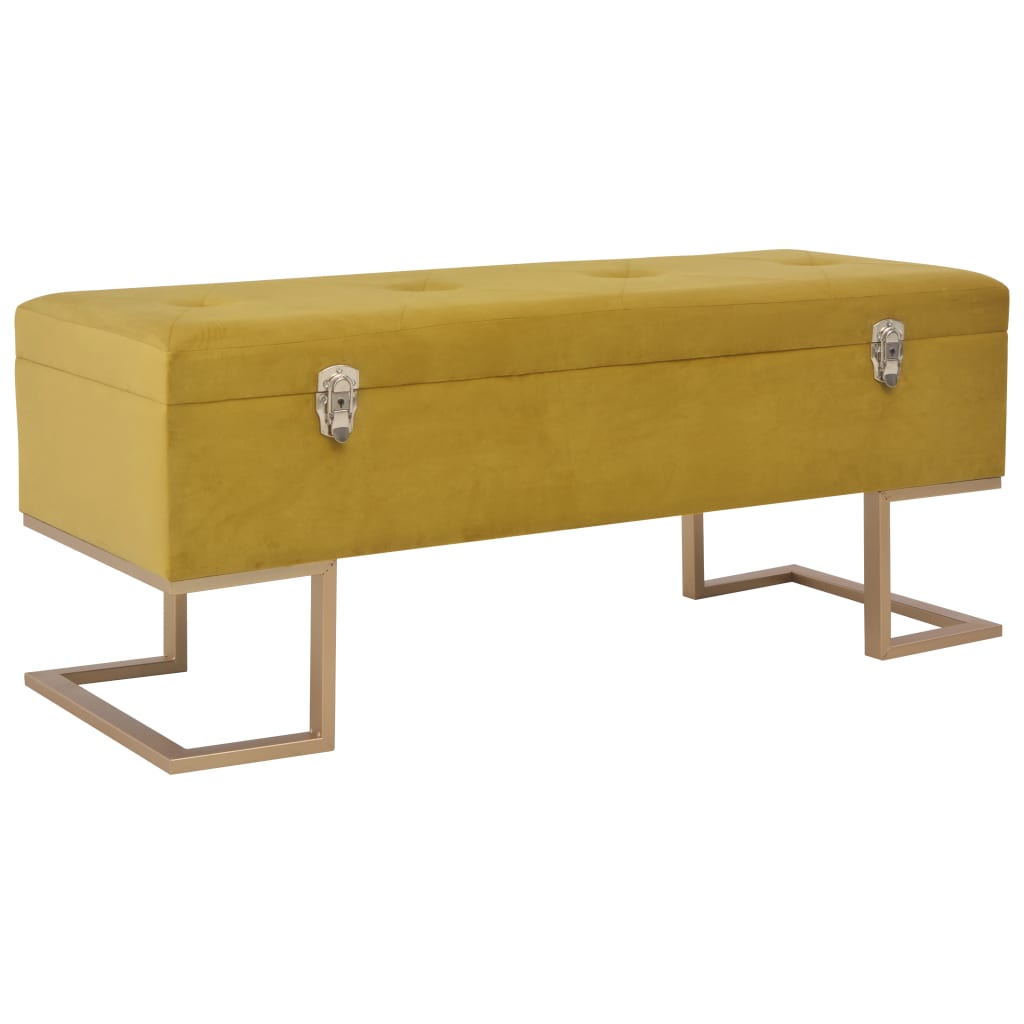 vidaXL Storage Bench 105 cm Velvet Green