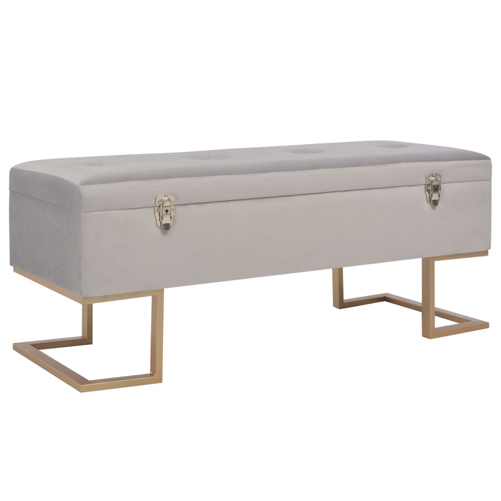vidaXL Storage Bench 105 cm Velvet Green