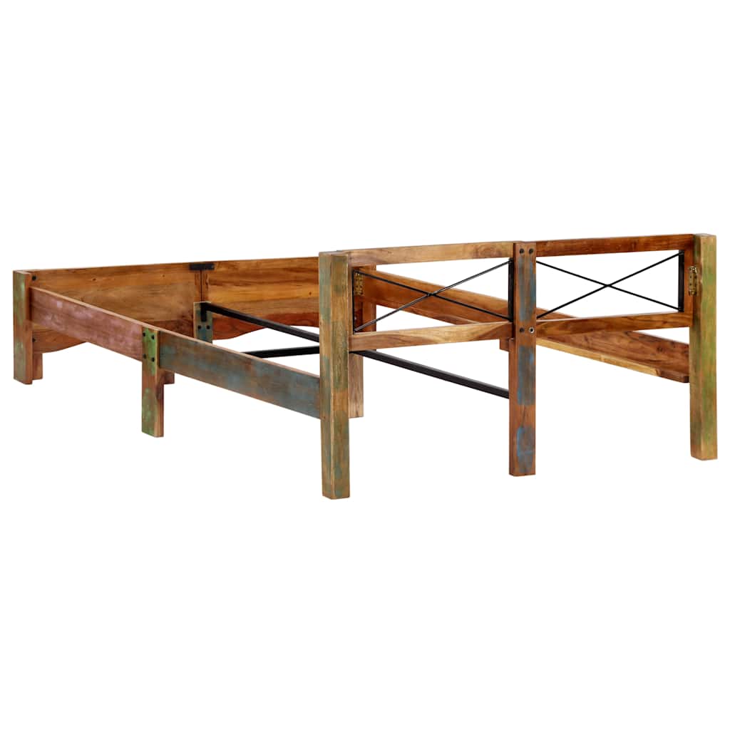vidaXL Bed Frame Solid Reclaimed Wood 140x200 cm