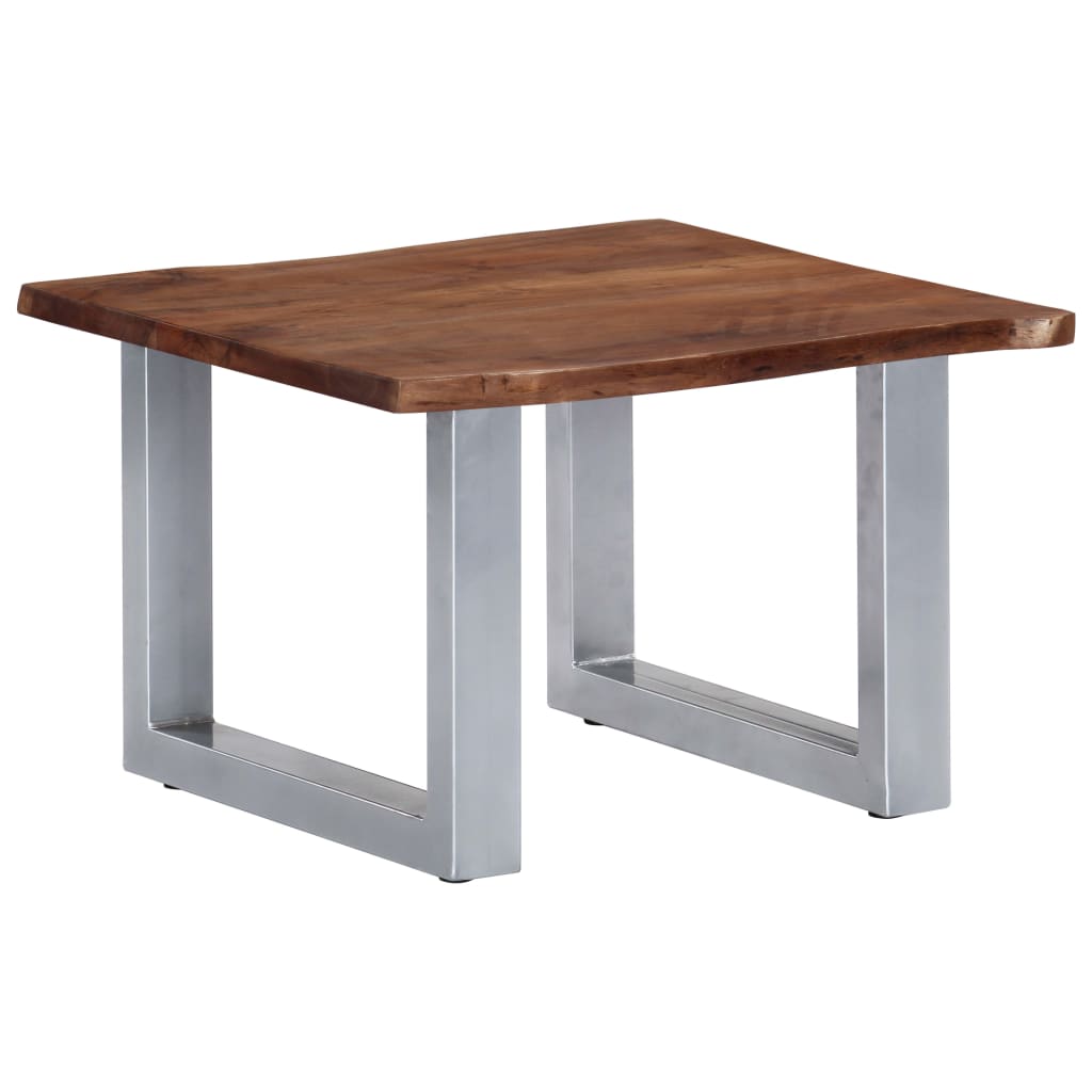 vidaXL Coffee Table with Live Edges 60x60x40 cm Acacia Wood