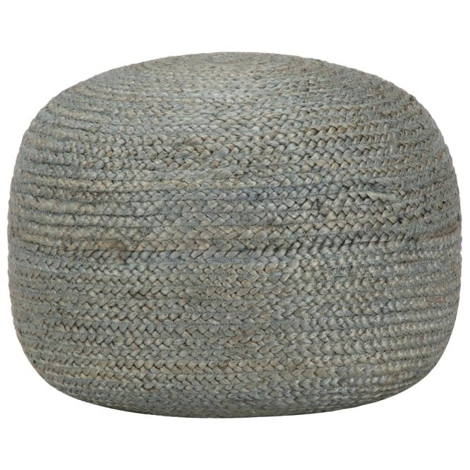 vidaXL Poef handgemaakt 45x30 cm jute lichtgrijs
