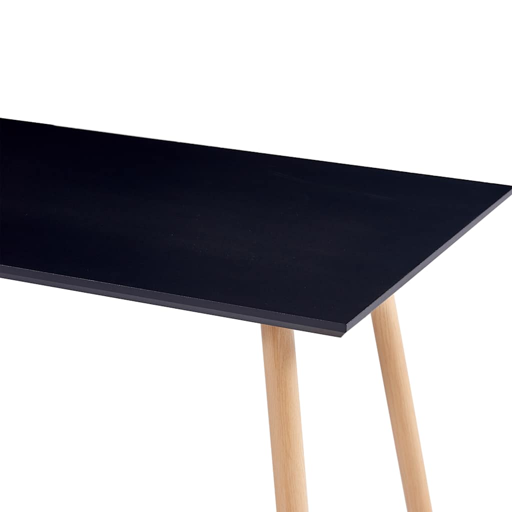 vidaXL Eettafel 120x60x74 cm MDF wit en zwart