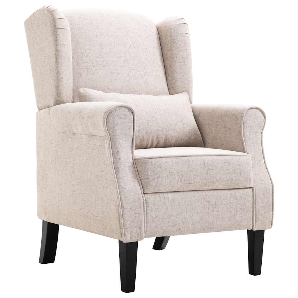 vidaXL Armchair with patchwork fabric blue/grey