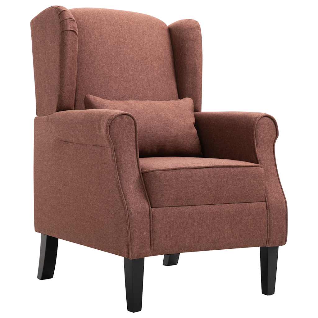 vidaXL Armchair with patchwork fabric blue/grey