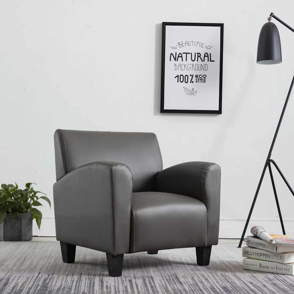 vidaXL Armchair faux leather dark brown
