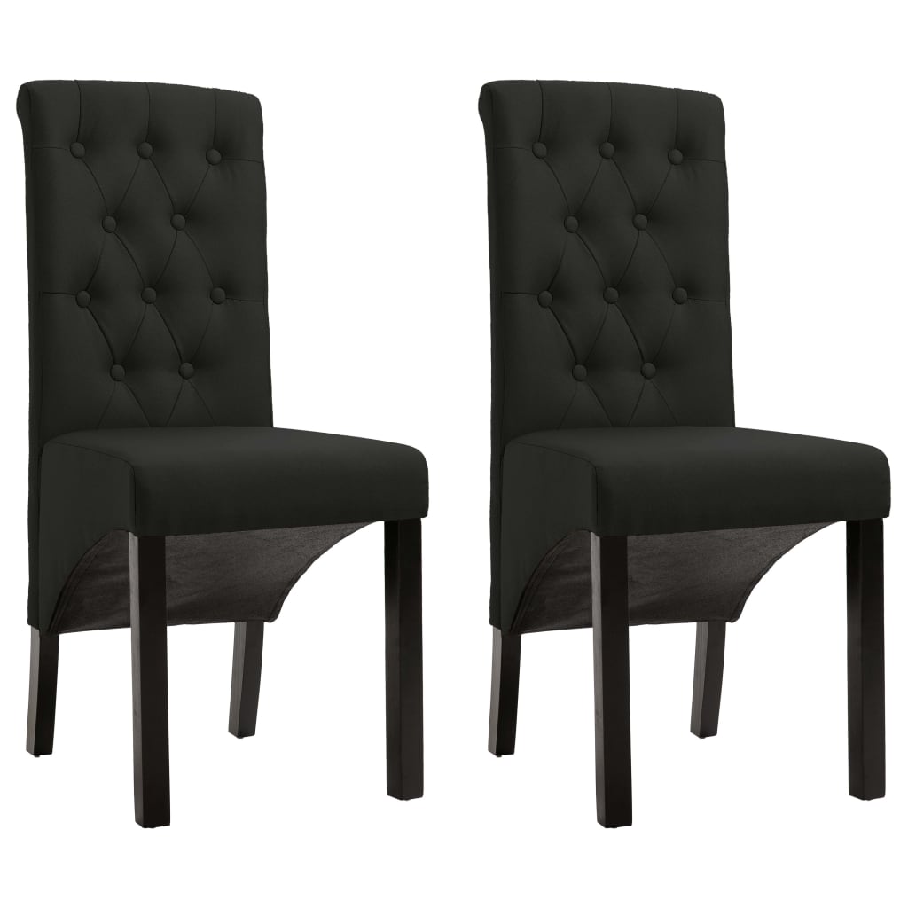 vidaXL Dining Chairs 2 pcs fabric light grey