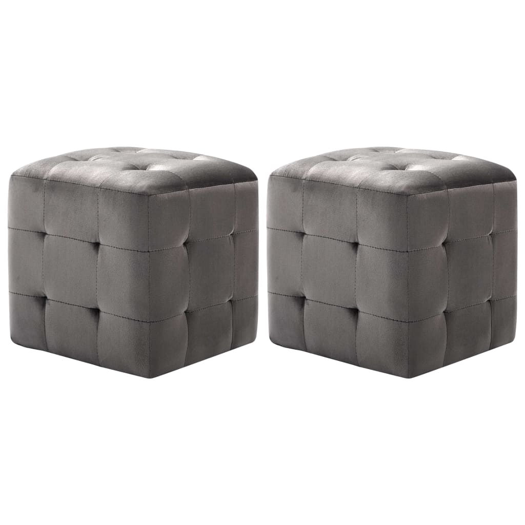 vidaXL Nachtkastjes 2 st 30x30x30 cm fluweel blauw
