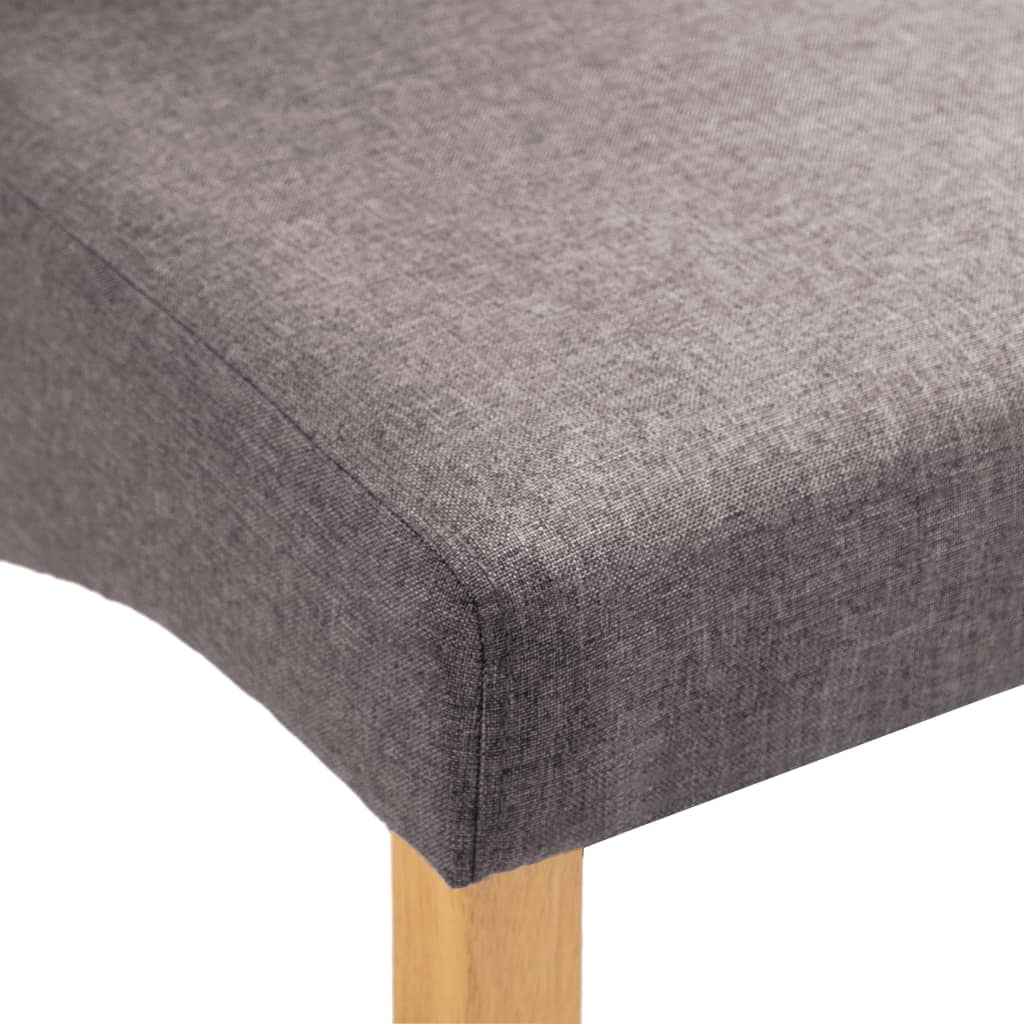 vidaXL Eetkamerstoelen 4 st stof taupe