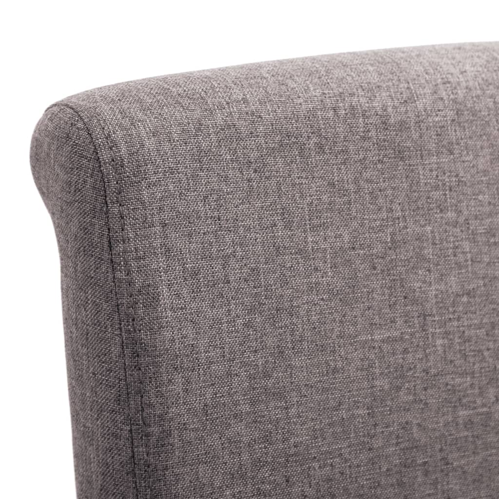 vidaXL Eetkamerstoelen 4 st stof taupe