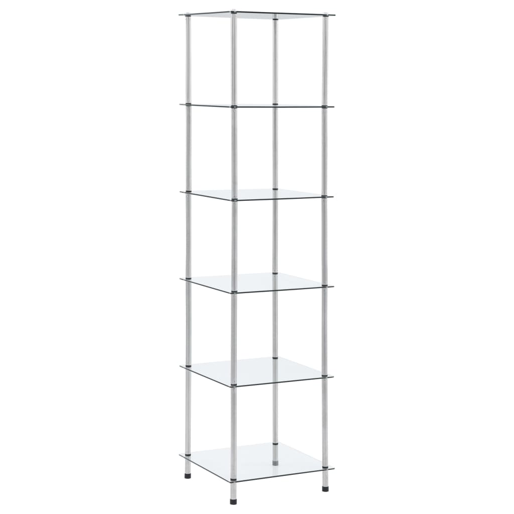 vidaXL Kastje 3-laags 40x40x67 cm gehard glas transparant