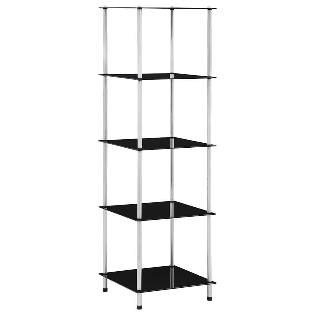 vidaXL Kastje 3-laags 40x40x67 cm gehard glas transparant