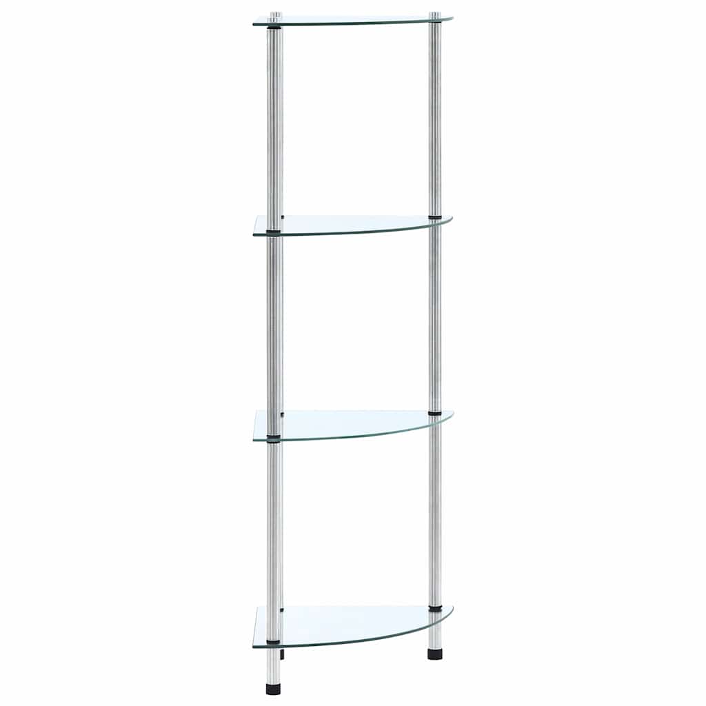 vidaXL Cabinet 3-Tier 30x30x67 cm Tempered Glass Transparent