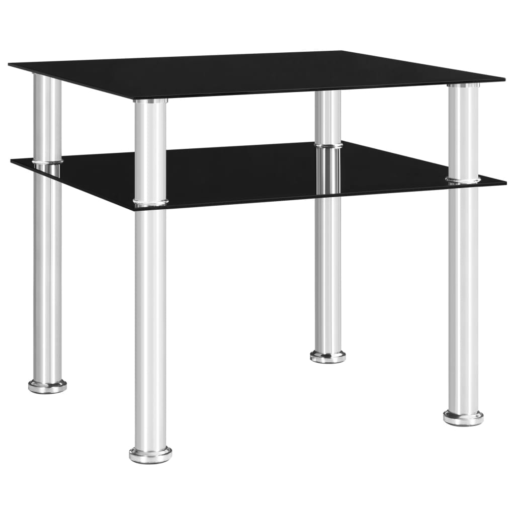 vidaXL Bijzettafel 45x50x45 cm gehard glas transparant