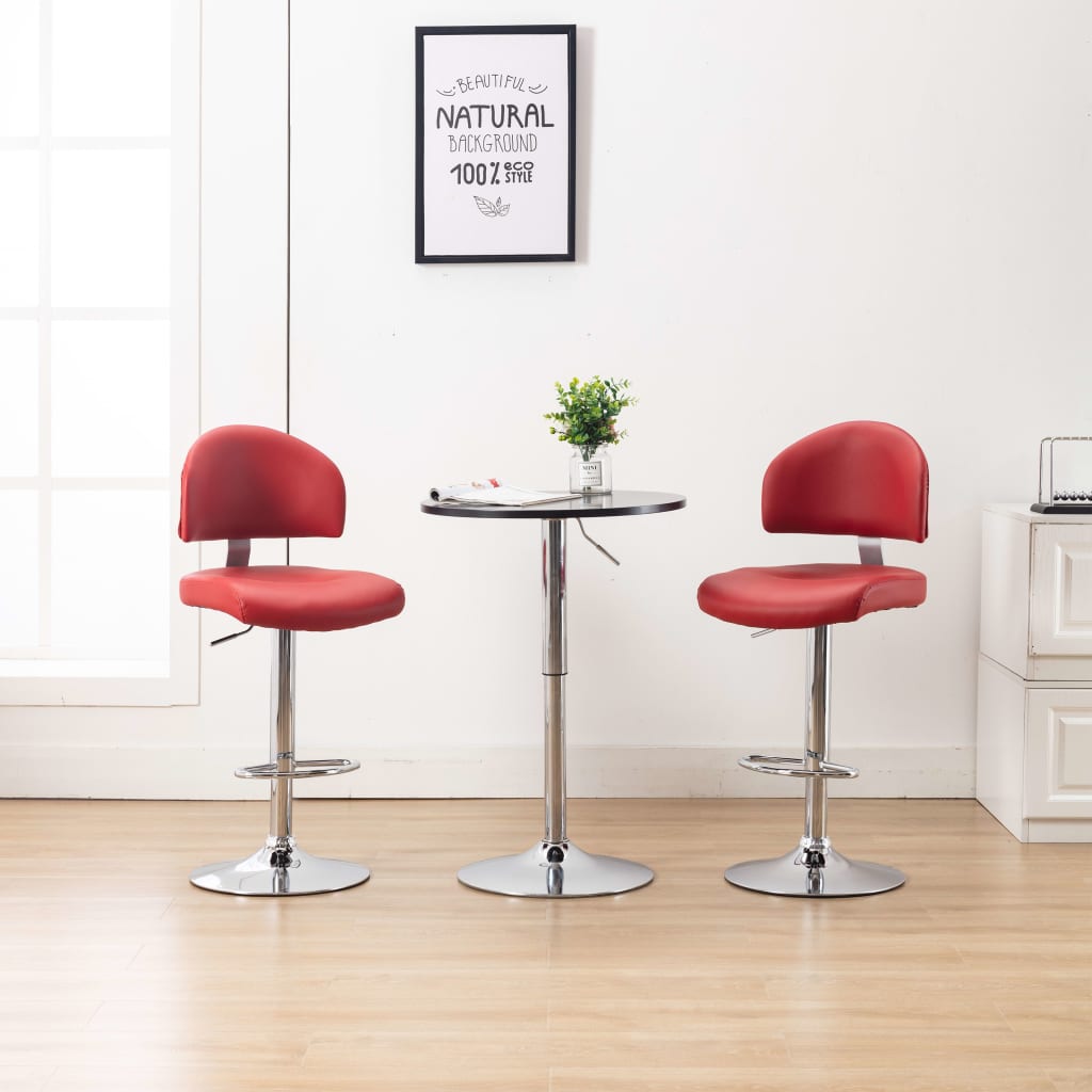 vidaXL Bar Stool Faux Leather Black