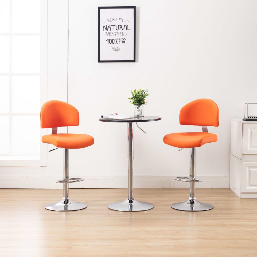 vidaXL Bar Stool Faux Leather Black