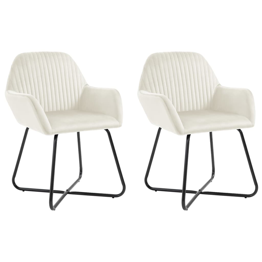 vidaXL Eetkamerstoelen 2 st fluweel bleu