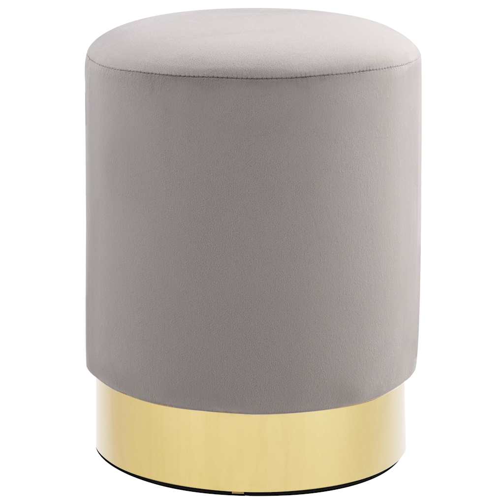 vidaXL Stool velvet 28 x 36 cm dark green and gold