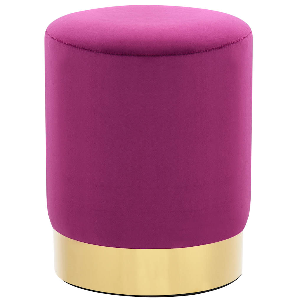 vidaXL Stool velvet 28 x 36 cm dark green and gold