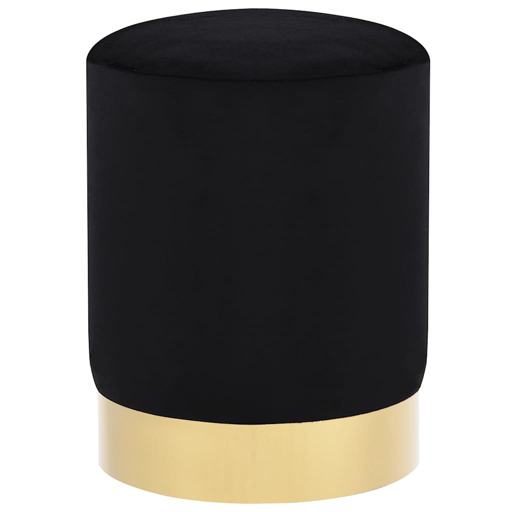 vidaXL Stool velvet 28 x 36 cm dark green and gold