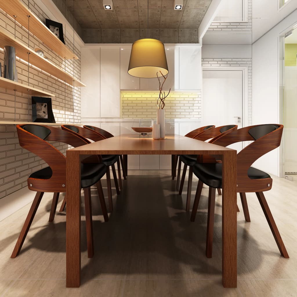 vidaXL Dining Chairs 2 pcs Faux Leather Brown