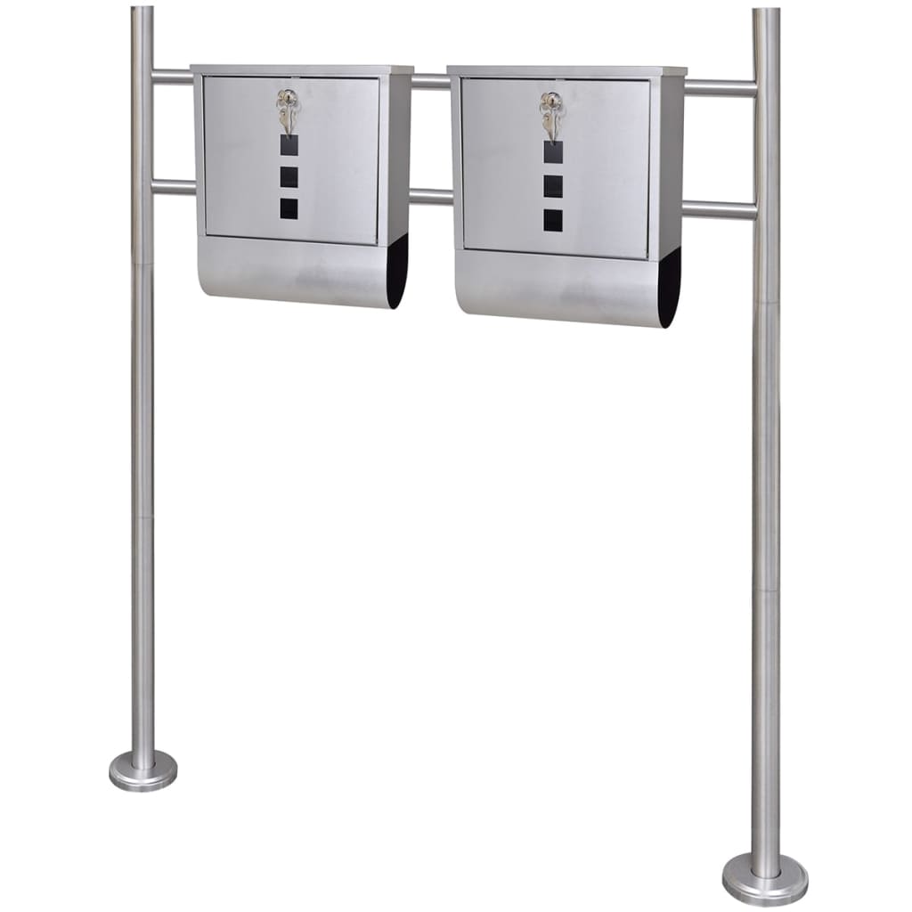Letterbox on stainless steel stand