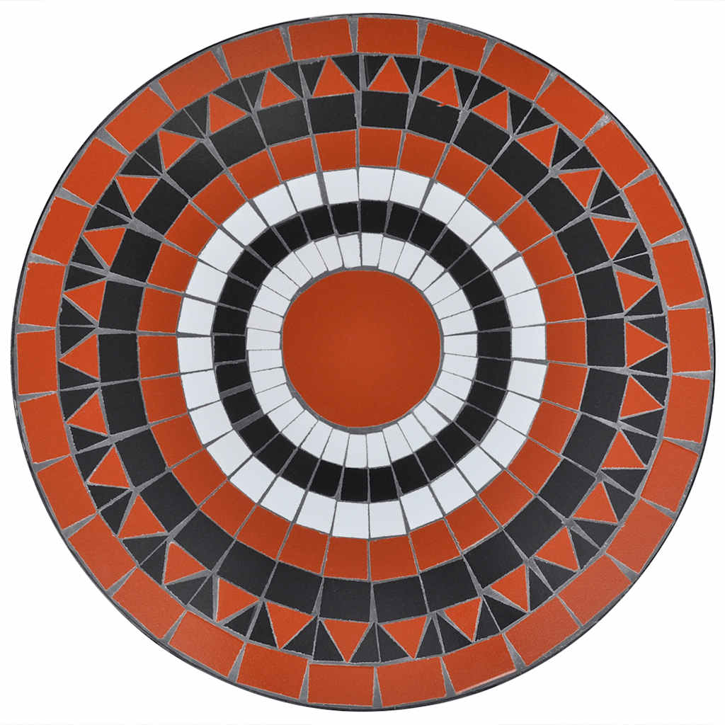 vidaXL 3-delige Bistroset keramische tegel terracotta