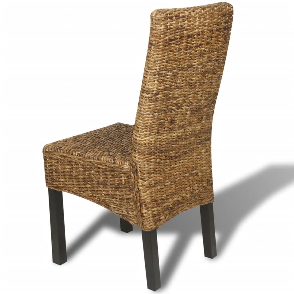 vidaXL Eetkamerstoelen 2 st abaca en massief mangohout