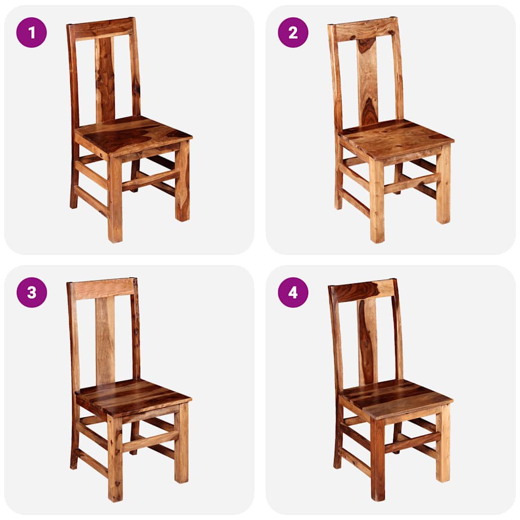 vidaXL Eetkamerstoelen 2 st massief acaciahout