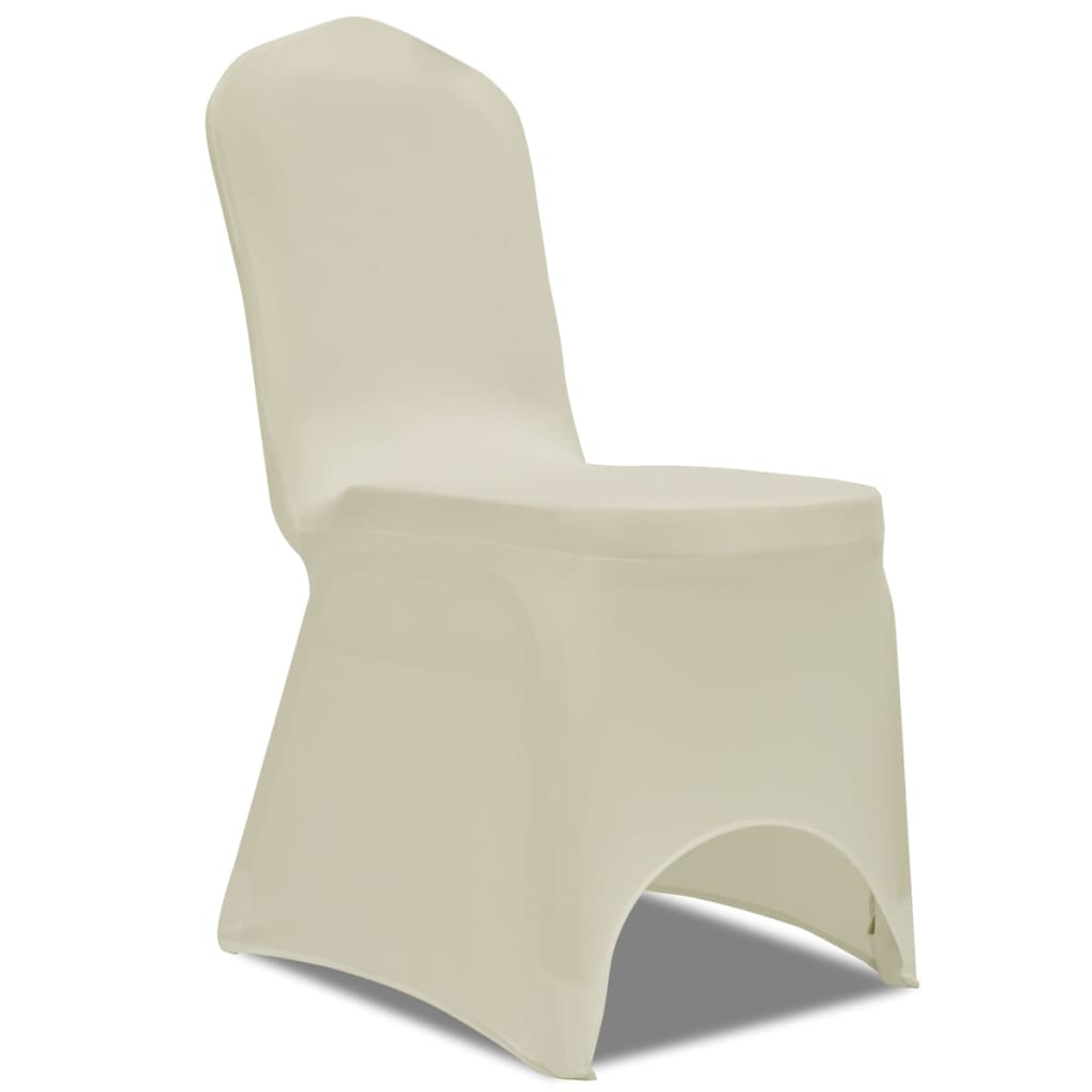vidaXL Stretch Chair Covers White 100 pcs