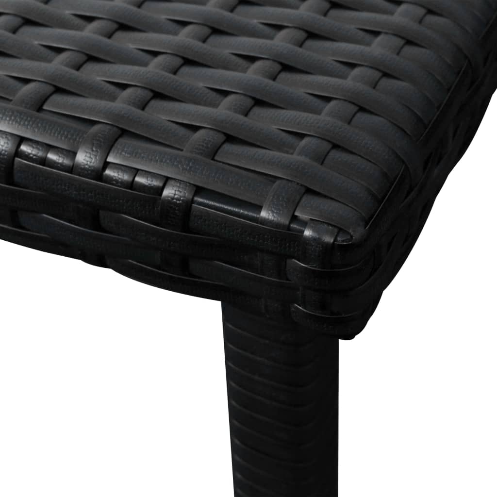 vidaXL Ligbedden 2 st met tafel poly rattan bruin