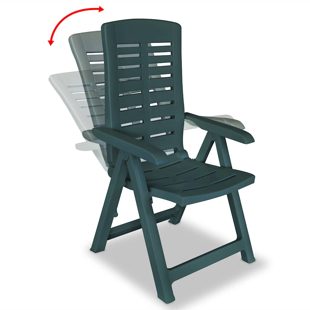 vidaXL Tuinstoelen 4 st verstelbaar kunststof wit