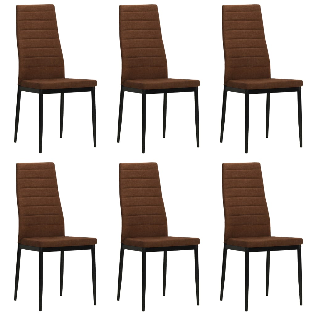 vidaXL Eetkamerstoelen 2 st stof donkergrijs