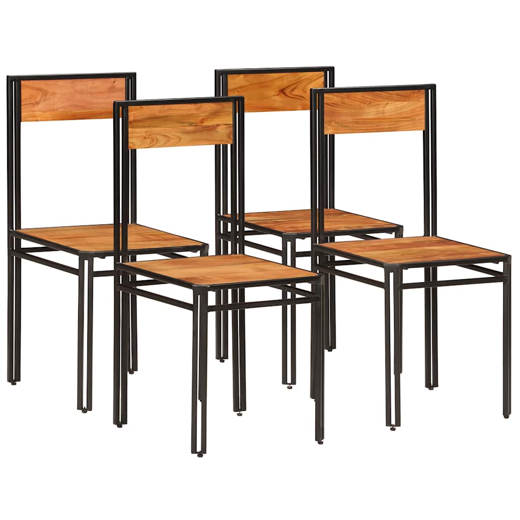 vidaXL Dining Chairs 2 pcs Solid Acacia Wood