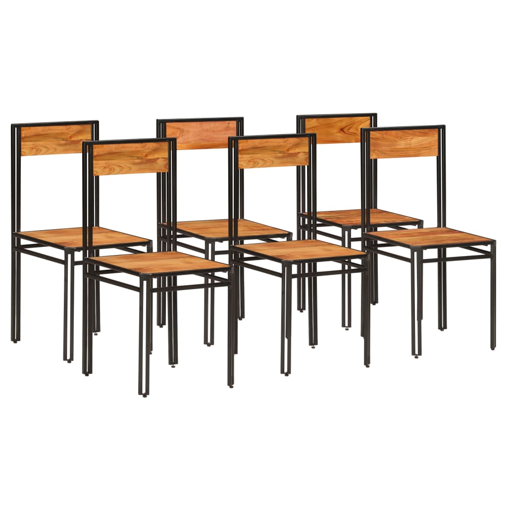 vidaXL Dining Chairs 2 pcs Solid Acacia Wood