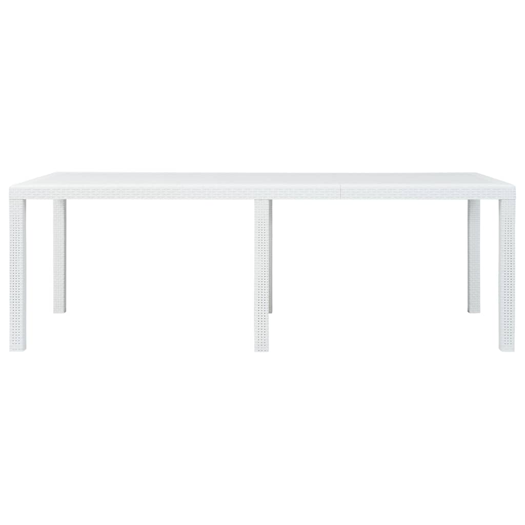 vidaXL 3-delige Bistroset rattan-look kunststof wit