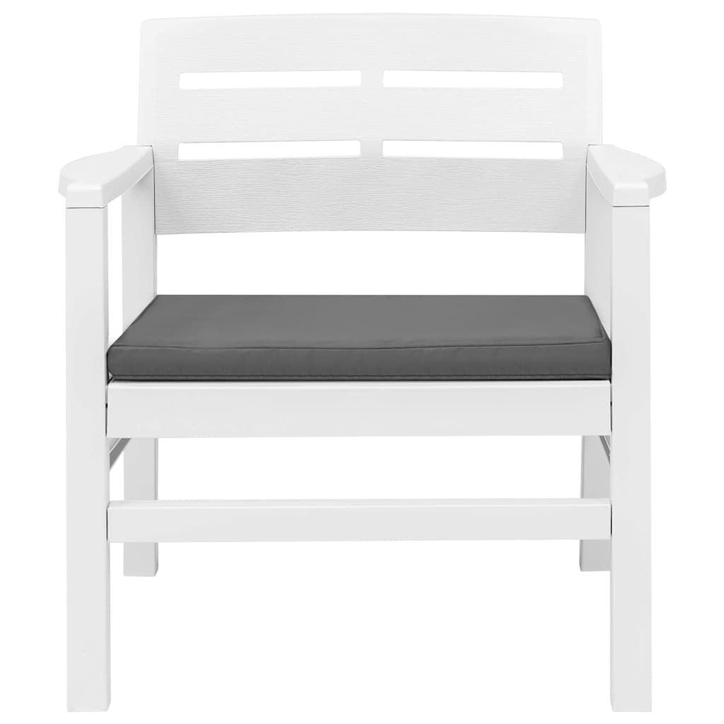 vidaXL 4-delige Loungeset kunststof antraciet