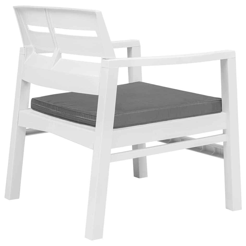 vidaXL 4-delige Loungeset kunststof antraciet