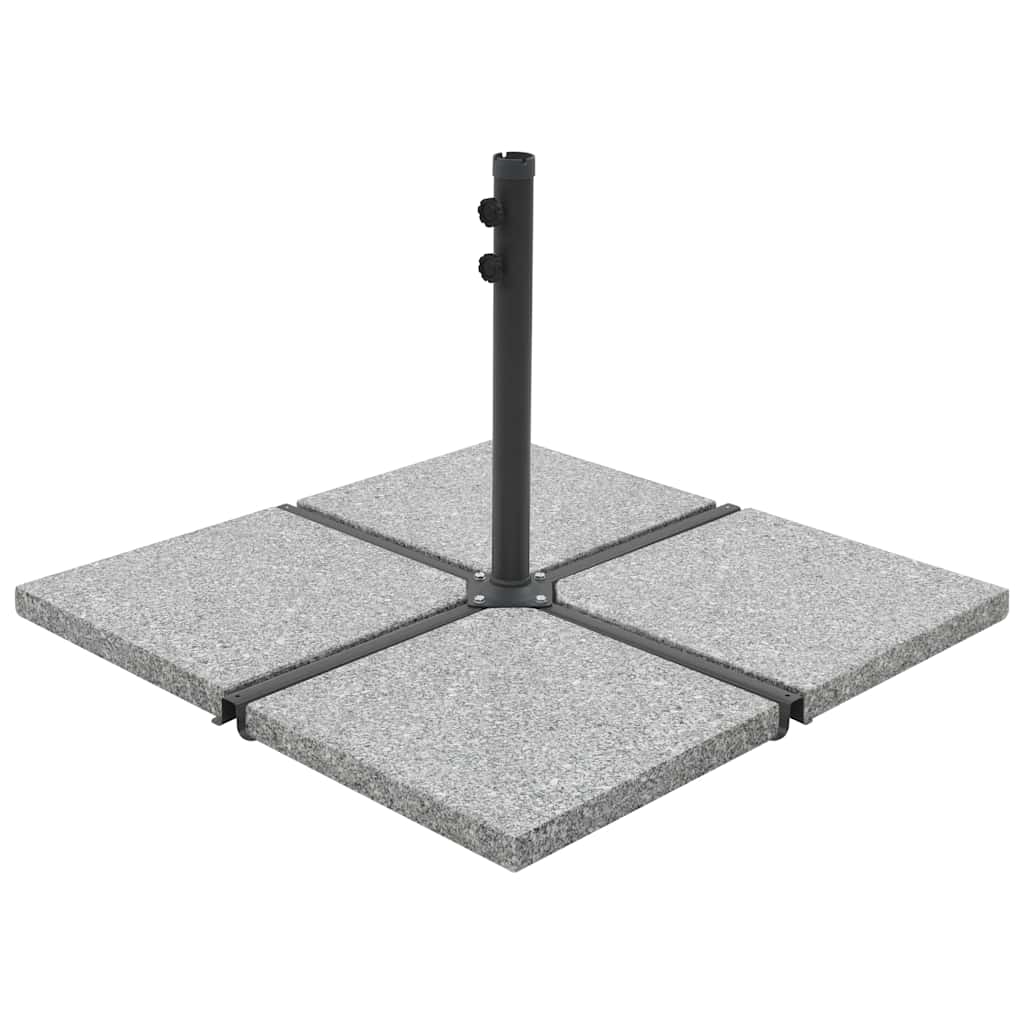 vidaXL Parasolvoetplaten 4 st vierkant 100 kg grijs graniet