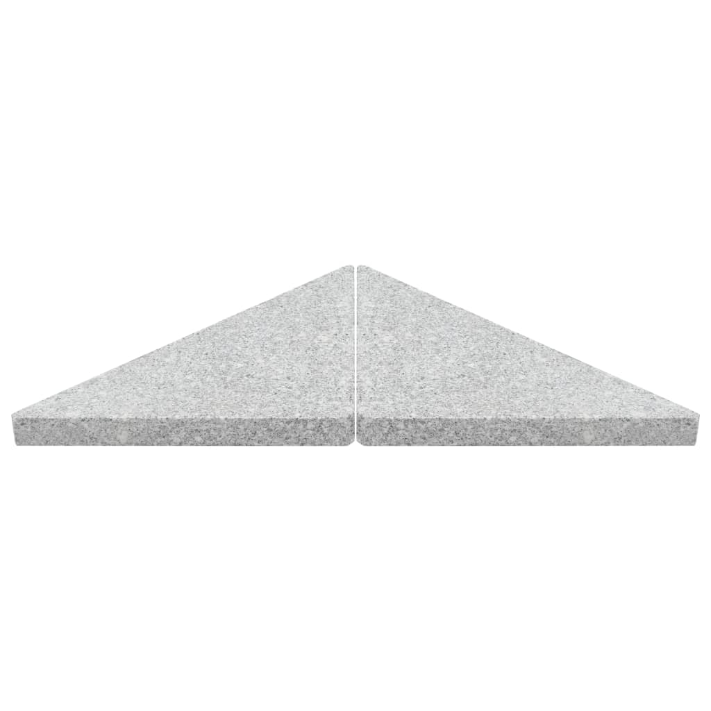 vidaXL Parasolvoetplaten 4 st vierkant 100 kg grijs graniet