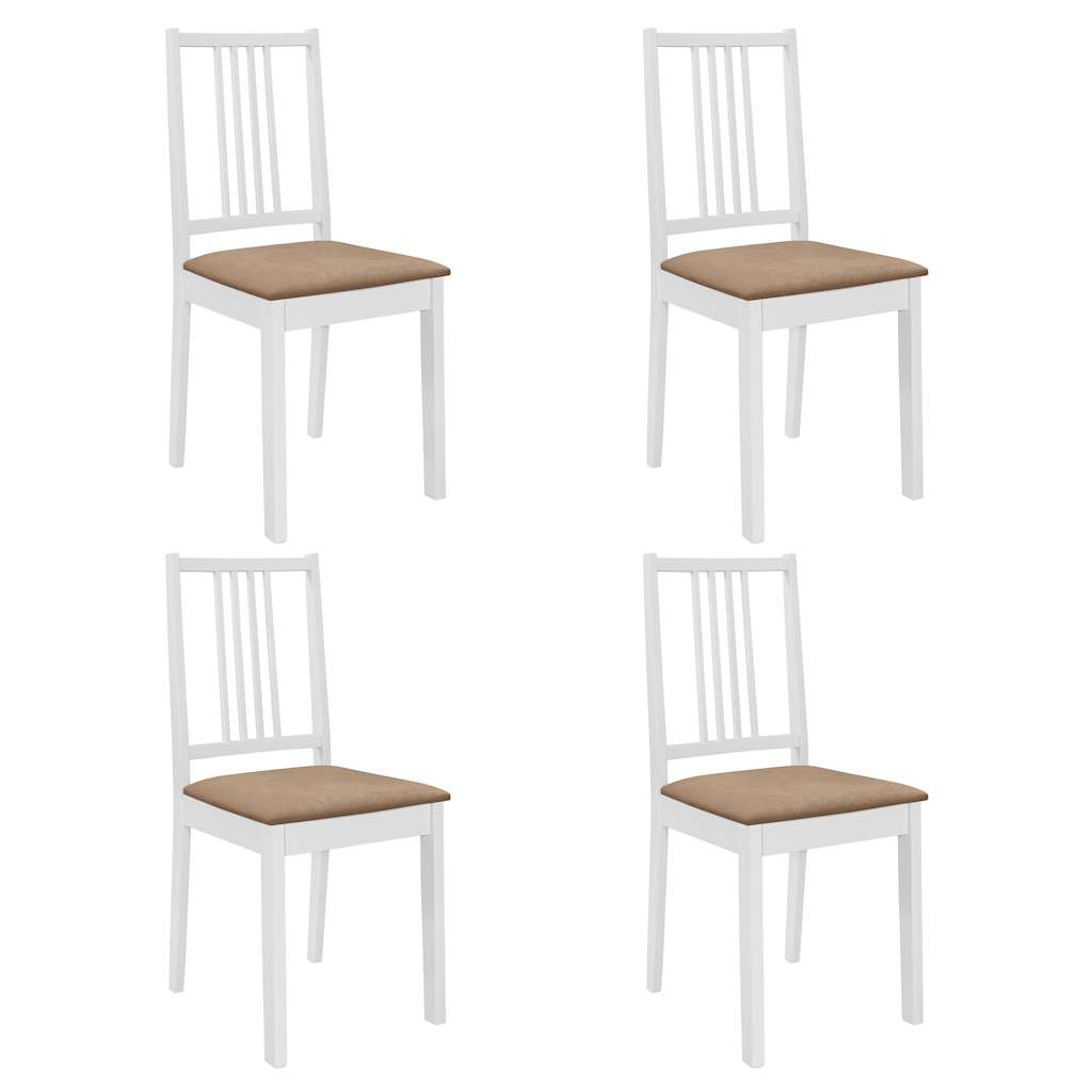 vidaXL 5-delige Eethoek MDF wit