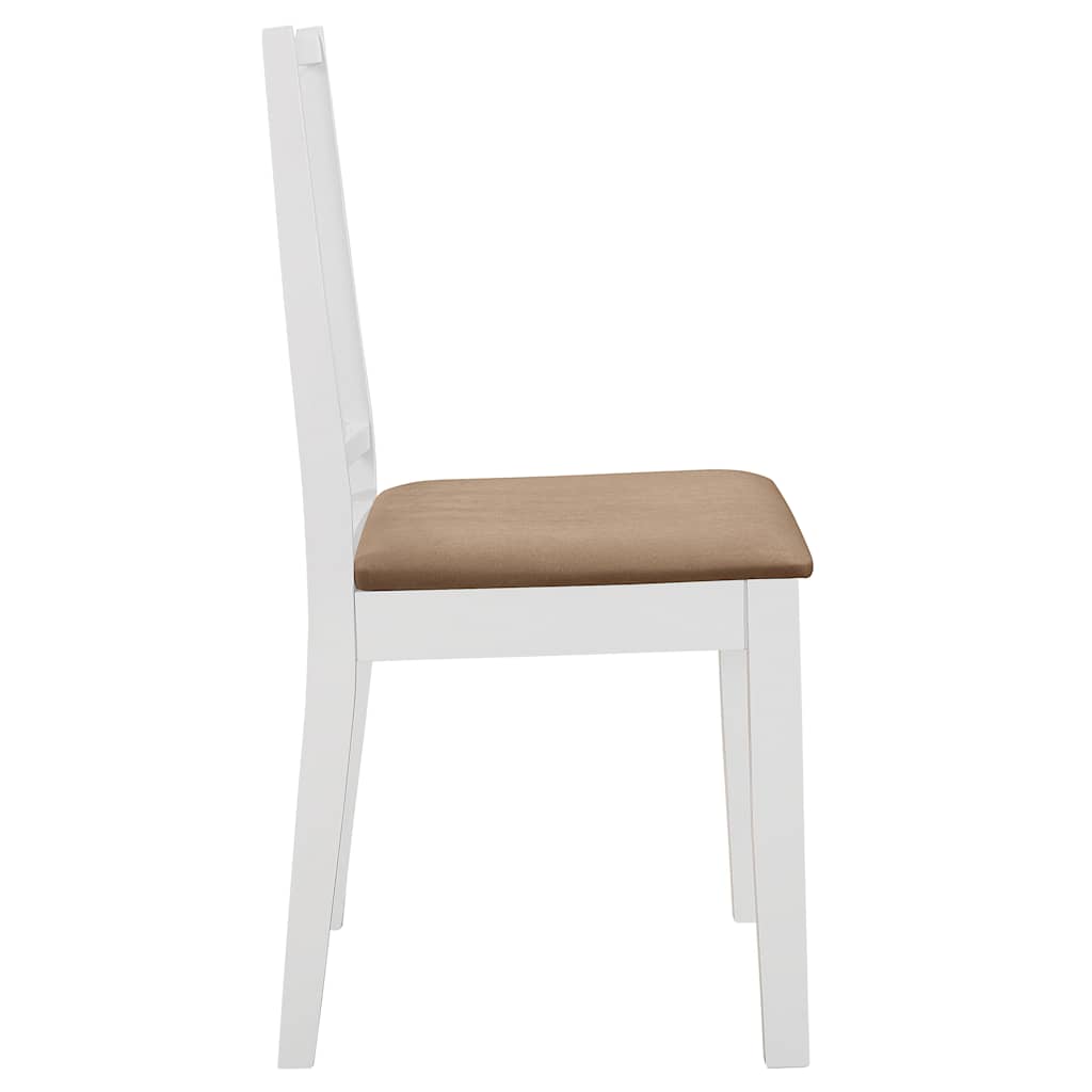 vidaXL 5-delige Eethoek MDF wit