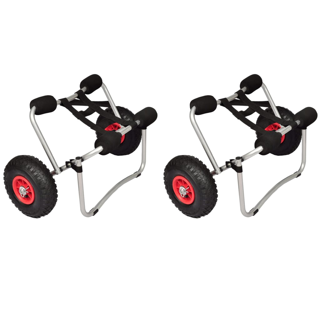 vidaXL Kayak Trolleys 2 pcs Aluminium