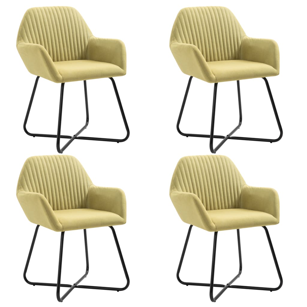 vidaXL Eetkamerstoelen 2 st stof lichtgrijs