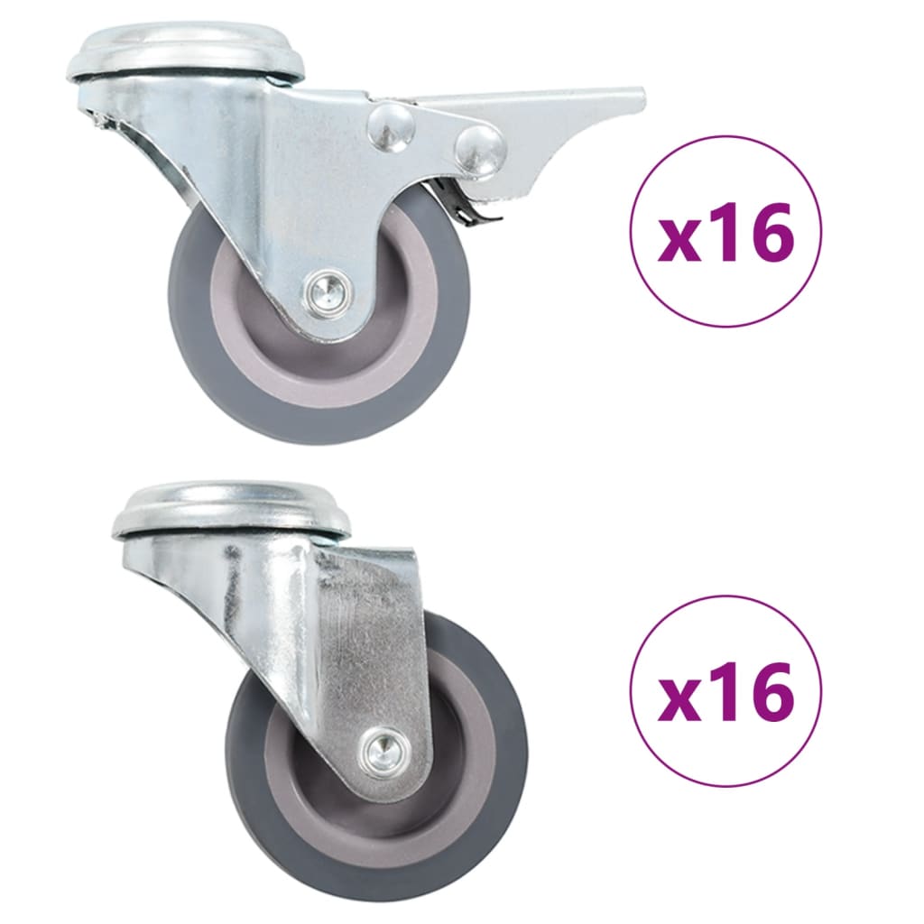 vidaXL Swivel Casters with Bolt Holes 4 pcs 50 mm