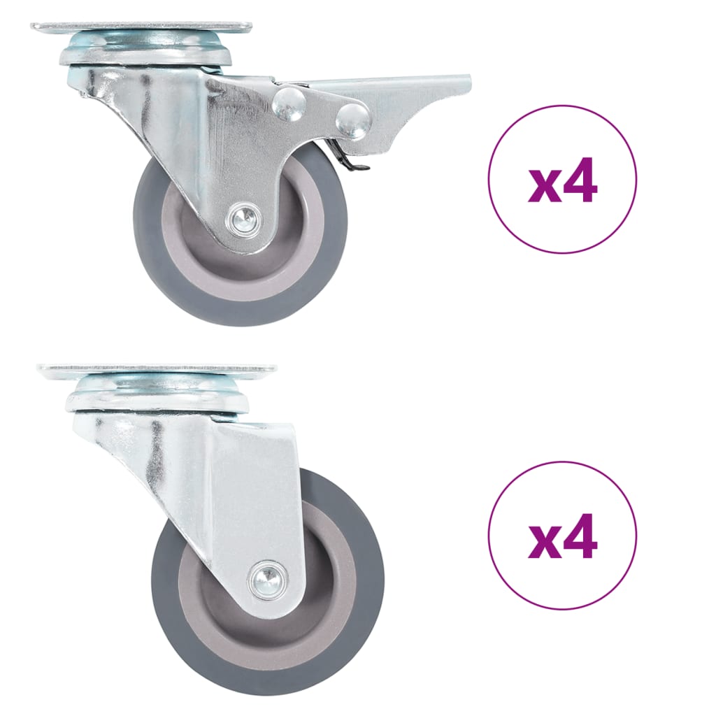 vidaXL Swivel Casters 4 pcs 50 mm