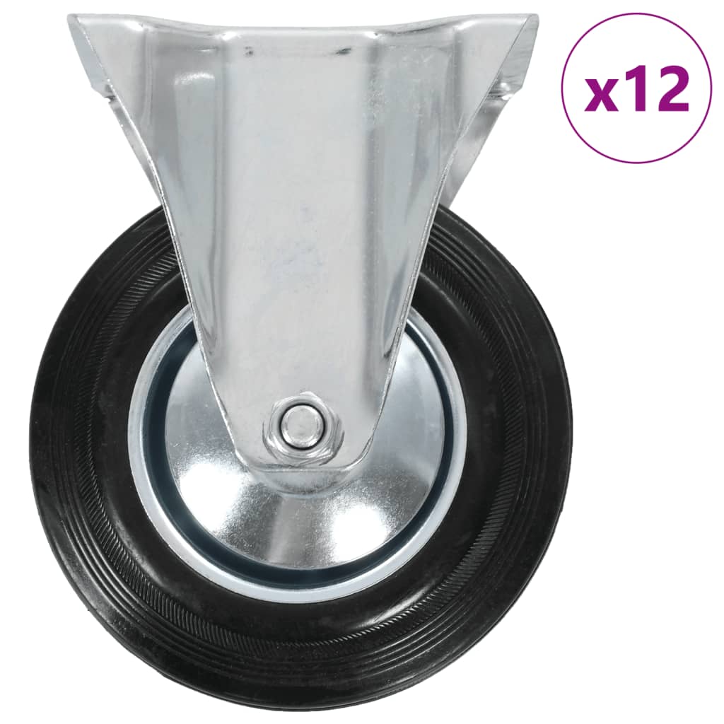 vidaXL Fixed Castor Wheels 4 pcs 160 mm