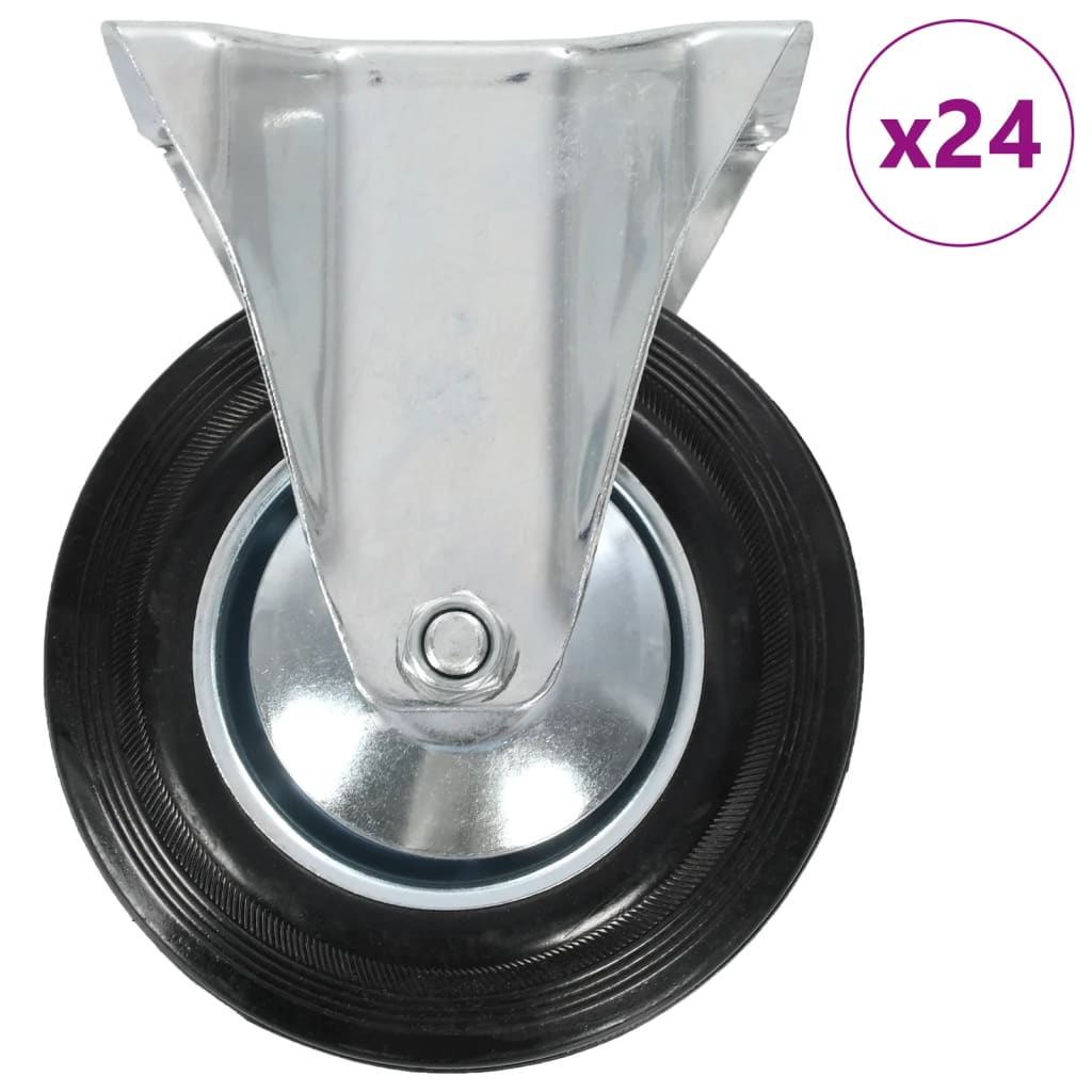 vidaXL Fixed Castor Wheels 4 pcs 160 mm